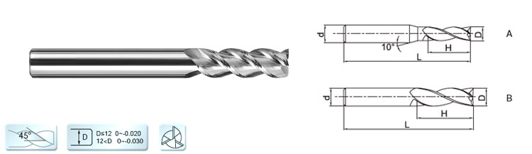 Фреза для алюминия AL-3F