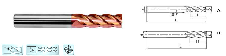 Фреза твердосплавная для закаленных сталей SM-4F