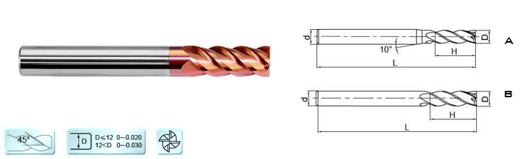 Фреза твердосплавная для закаленных сталей SM-4FL