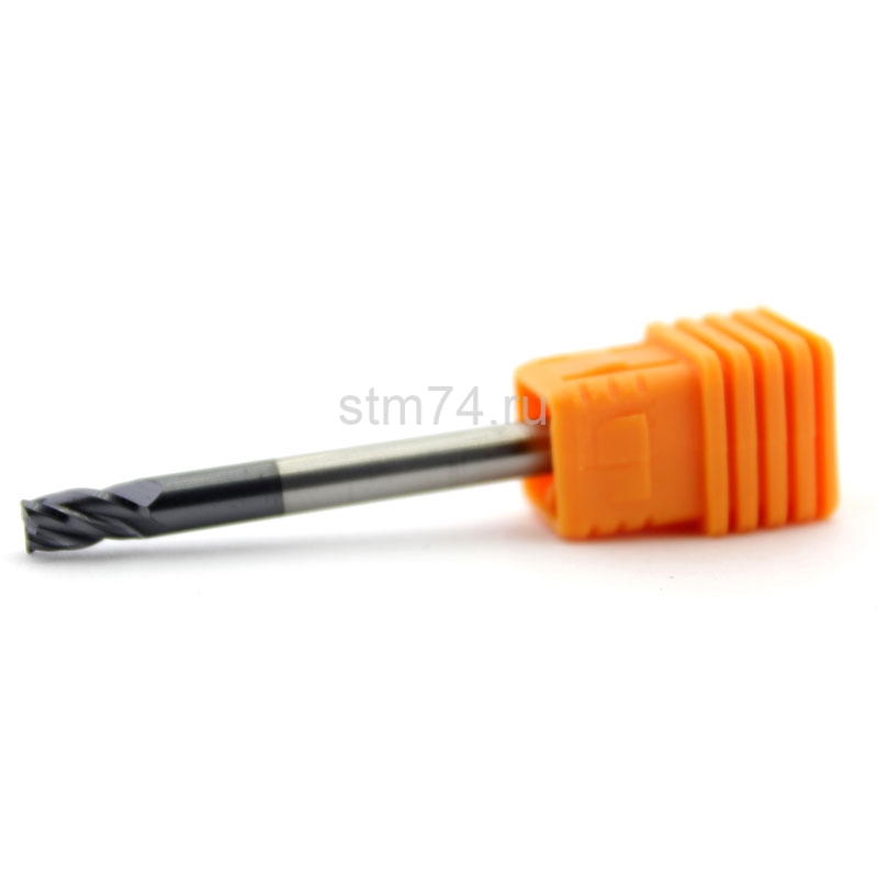 Фреза твердосплавная усиленная, универсальная, диаметр 4мм радиус 0,2 SP-4R Фреза твердосплавная усиленная, универсальная, диаметр 4мм радиус 0,2 SP-4R