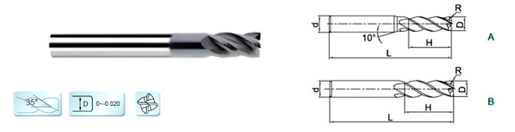 Фреза твердосплавная усиленная универсальная SP-4R