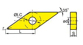 Пластина керамическая VNGA Пластина керамическая VNGA